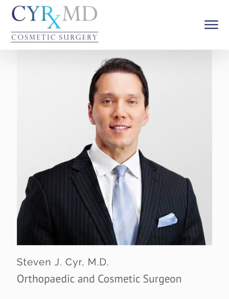 Steven J. Cyr, M.D. - Orthopaedic and Cosmetic Surgeon